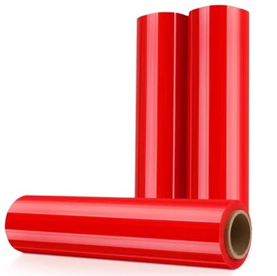 赤色 30 マイクロン LDPE ストレッチフィルム 柔軟なパレットラップ ストレッチフィルム
