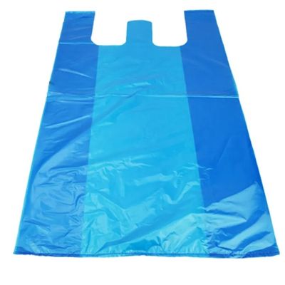 OEM ブルーウェスト スタイルの プラスチック キャリーバッグ 0.03mm 厚さ 大型 プラスチック 食料品 バッグ