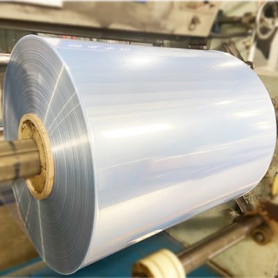 平凡なPVC収縮膜 カーブ 透明ブルー 19ミクロン